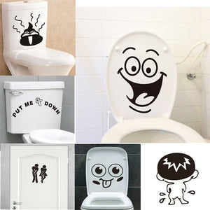 Funny Smile Bathroom Wall Stickers