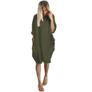 Women Pocket Loose Dress